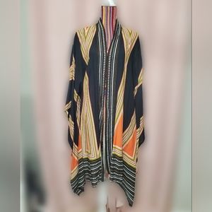 SweatyRocks Women Kimono Vintage Floral Beach Cover Up